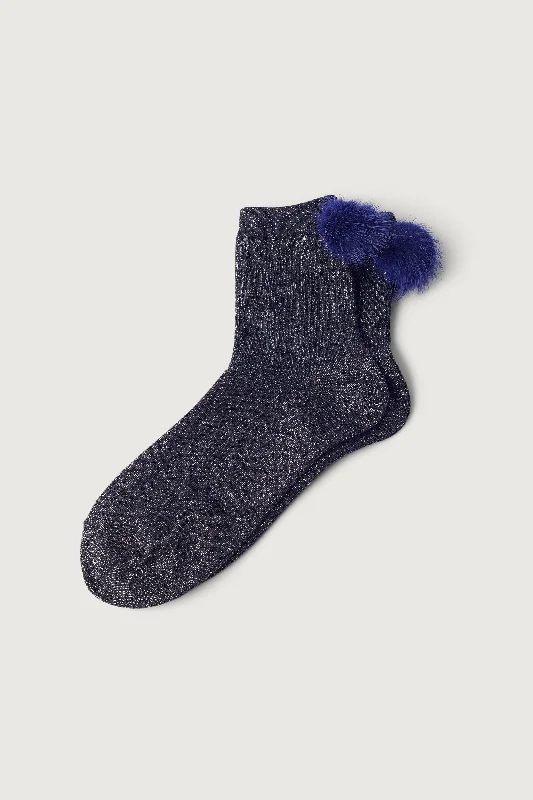 Knitted RibbedSHIMMER KNIT SOCKS