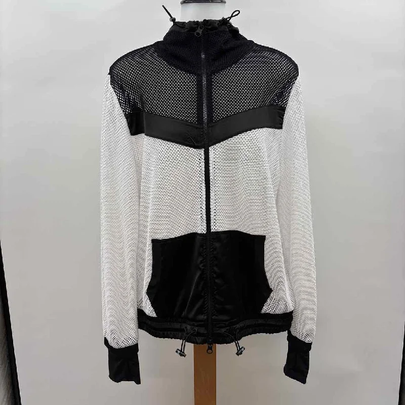 Beaded JacketsBlanc Noir Women's Size L Black mesh Jacket