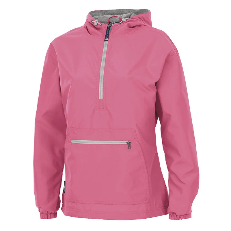 College JacketsCharles River Women's Neon Pink Chatham Anorak Solid