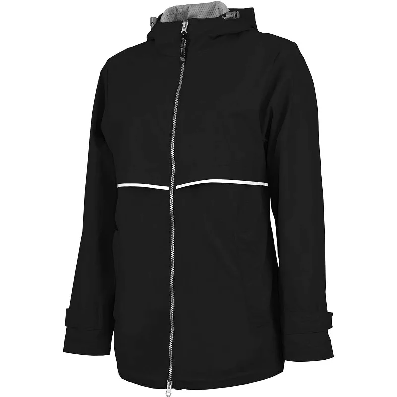 Beaded JacketsCharles River Women's Black/Reflective New Englander Rain Jacket