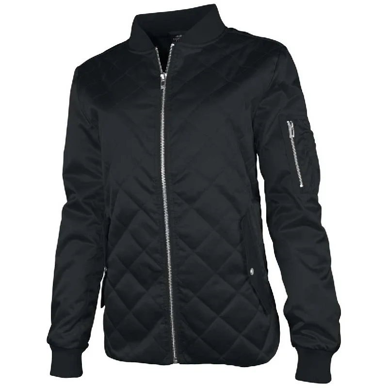 Lounge JacketsCharles River Women's Black Quilted Boston Flight Jacket