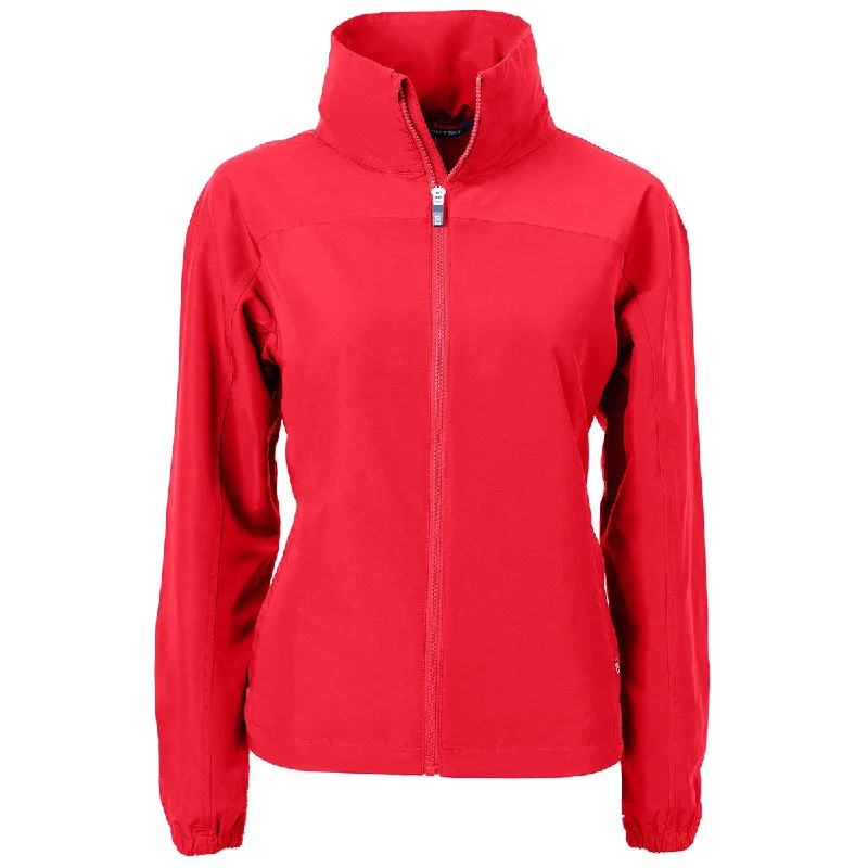 Punk JacketsCutter & Buck Women's Red Charter Eco Recycled Full Zip Jacket