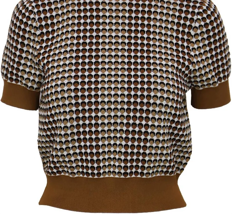 Knitted LaceLisola Knit Top In Brown Multi