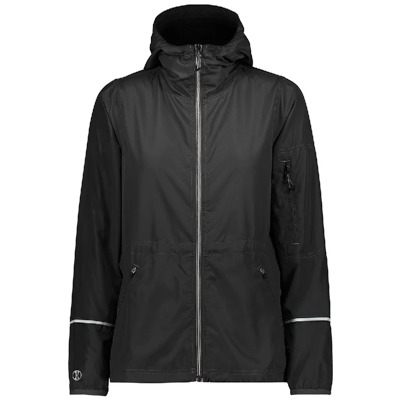 Travel JacketsHolloway Women's Black Packable Full Zip Jacket