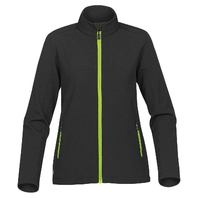 Field JacketsStormtech Women's Black/Kiwi Orbiter Softshell