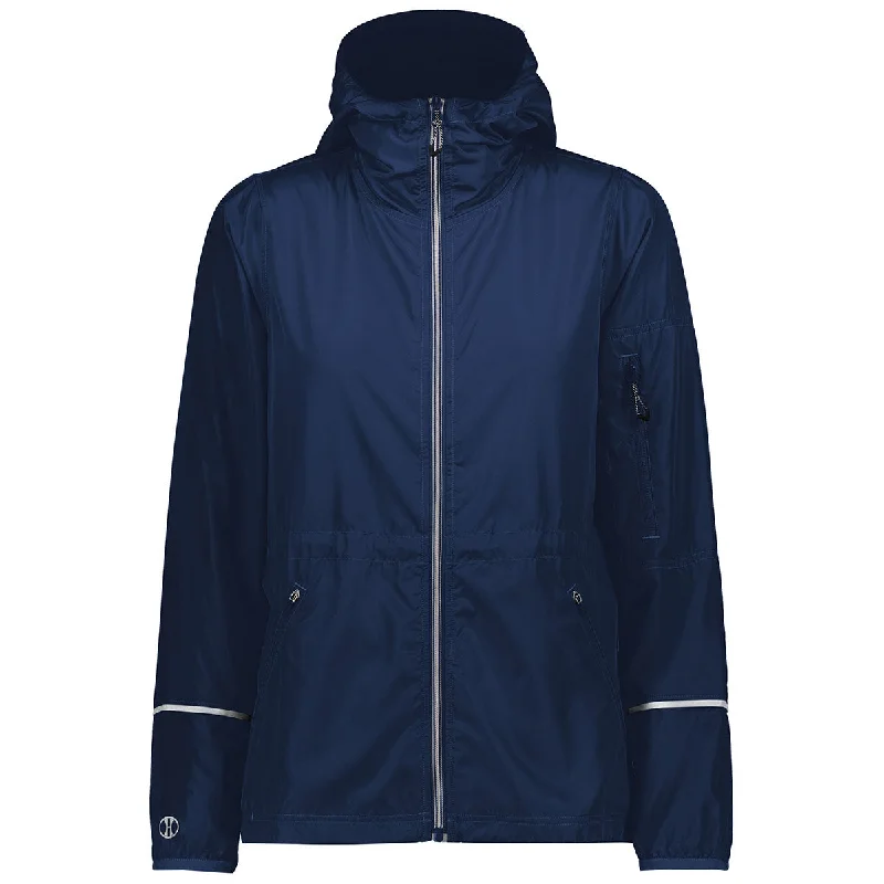 Fishing JacketsHolloway Women's Navy Packable Full Zip Jacket