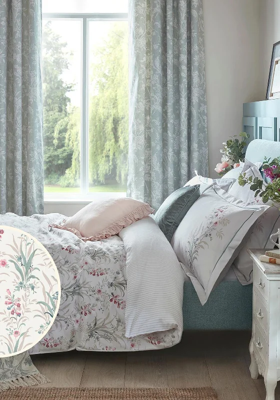 Laura Ashley Mosedale Posy Soft Printed Duvet Cover Set, Natural