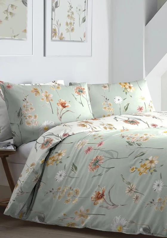 Appletree Verity Duvet Cover Set, Green