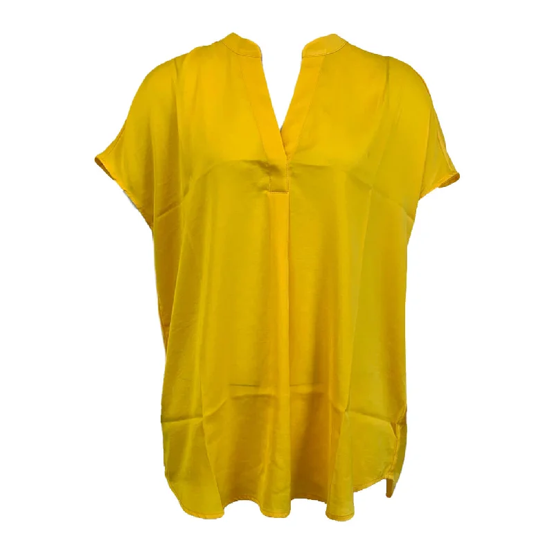 Oversized ShirtsRenuar Airflow Cap Sleeve Blouse - Daffodil