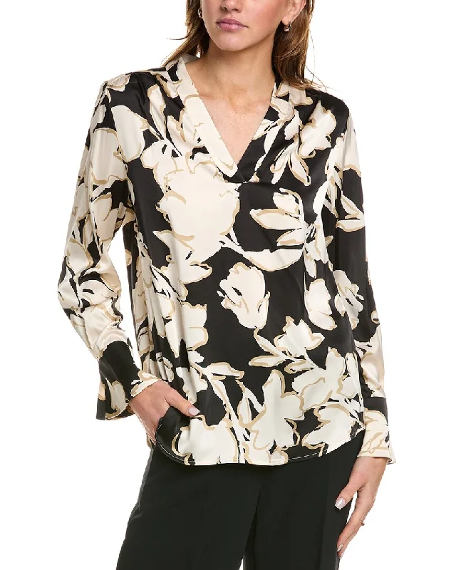 Festival ShirtsAnne Klein Pleated Satin Blouse