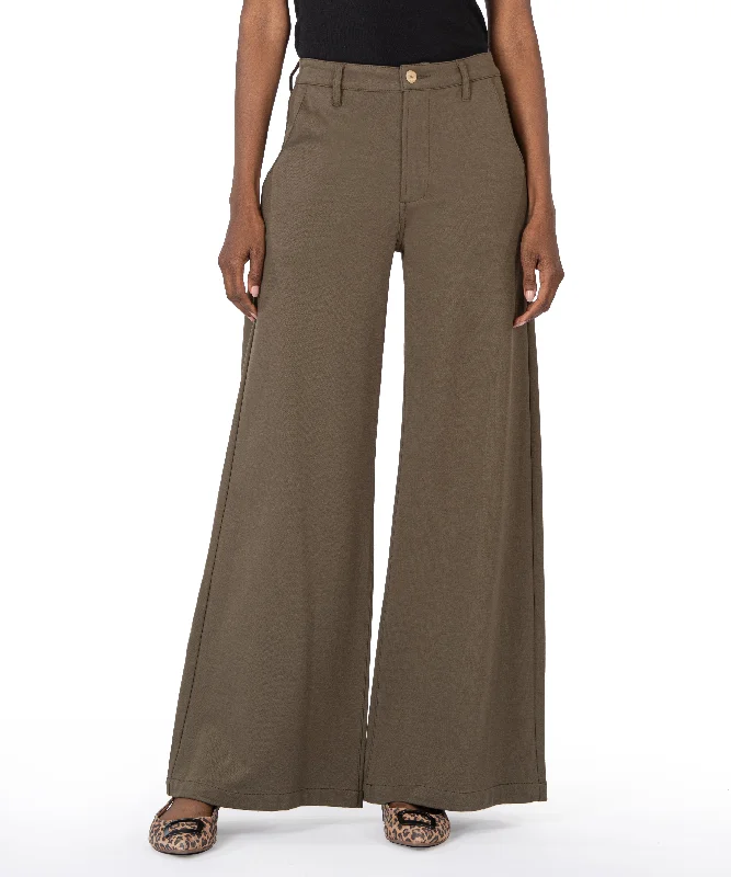 Meg Wide Leg Pants by Kut from the Kloth in OliveBiker Pants