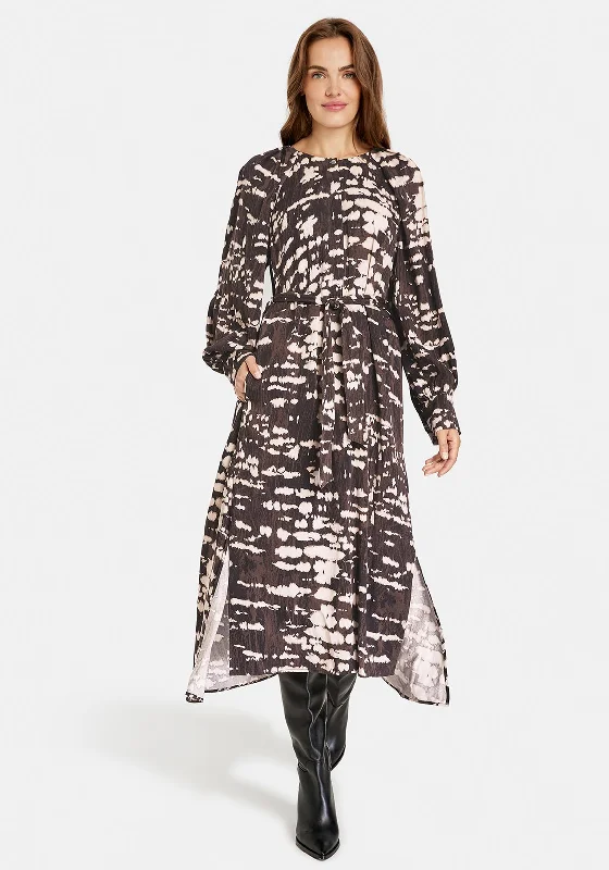 Gerry Weber All Over Print Maxi Dress, Brown & BeigeGala Dress