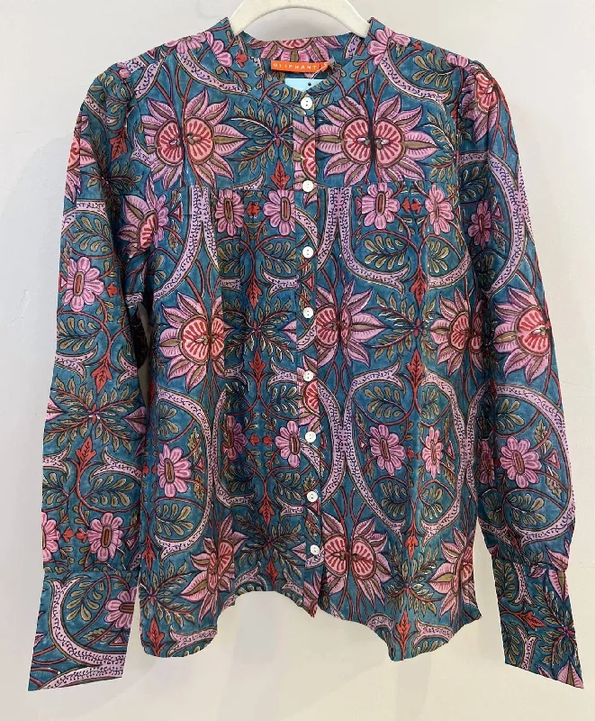 Urban ShirtsMonaco Teal Blouse In Print