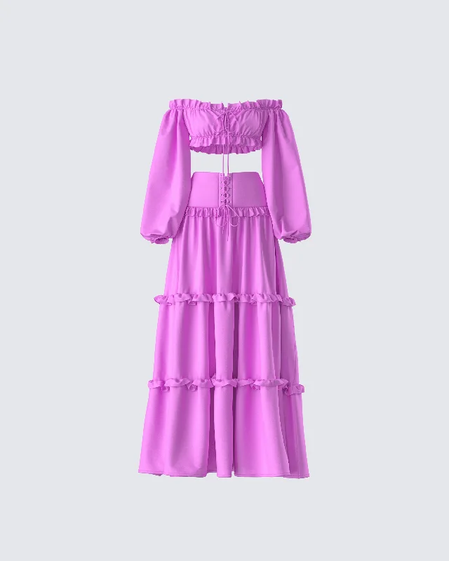 Fabiana Lilac Maxi Set