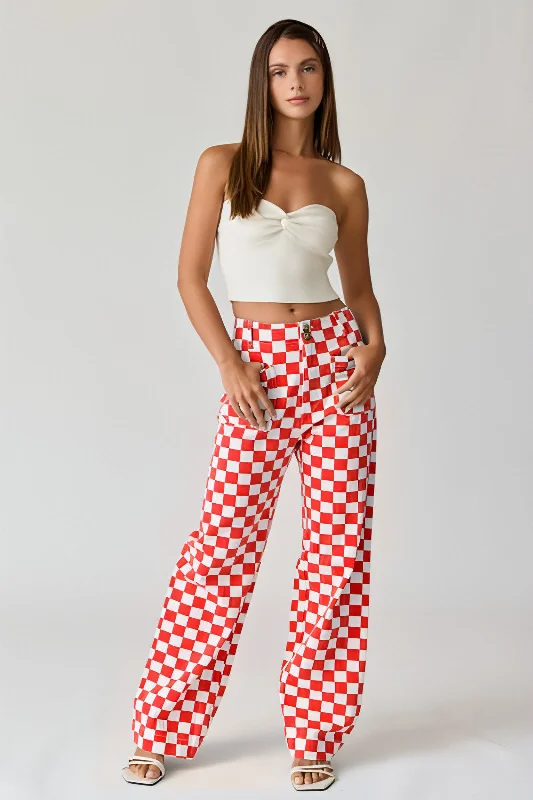 Bad Reputation Checkered PantsPatched Pants