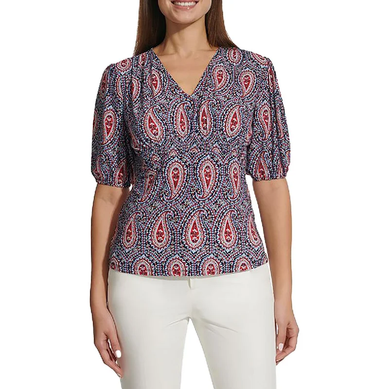 Linen ShirtsWomens Printed Polyester Blouse