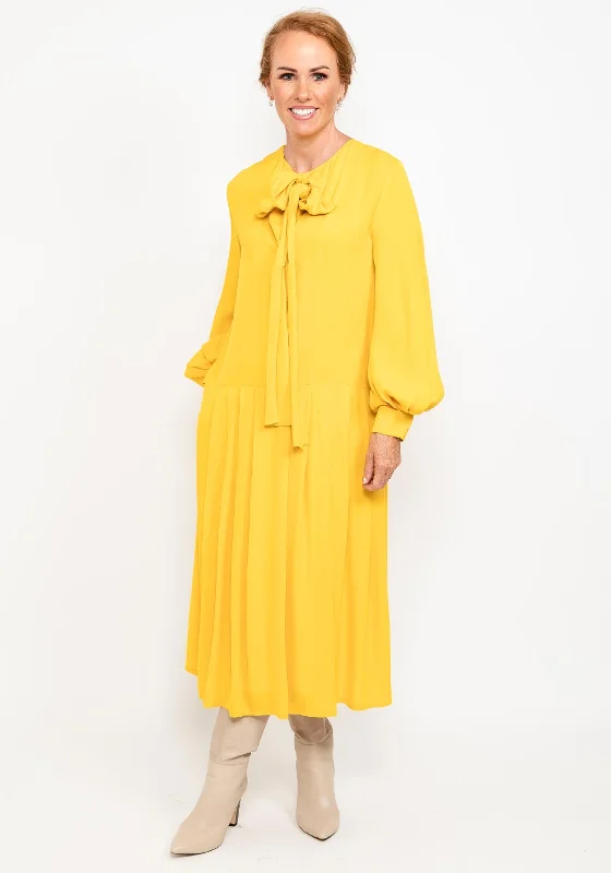 Birelin Dropped Waist Oversize Maxi Dress, YellowEmpire Waist Dress