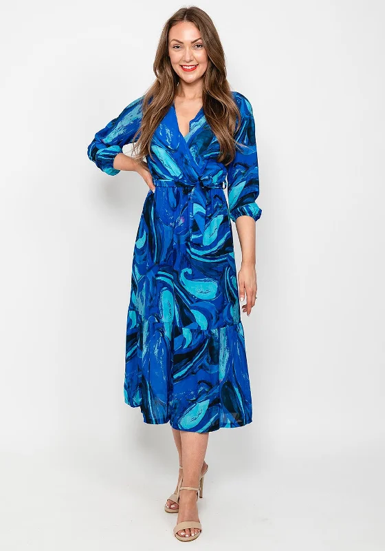 Kate & Pippa Boho Swirl Maxi Dress, Blue & RoyalBusiness Dress