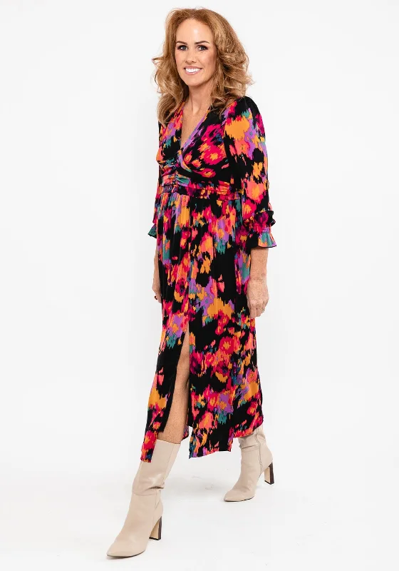 Seventy1 Vibrant Colour Print Maxi Dress, Black MultiBusiness Dress