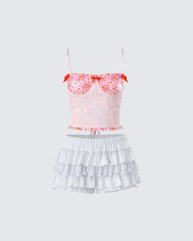 Ana Ruffle & Lace Set