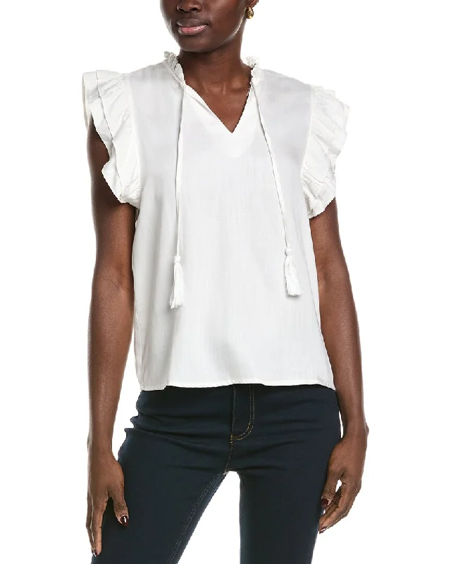 Quick-Dry ShirtsNanette by Nanette Lepore Ruffle Tie Neck Blouse