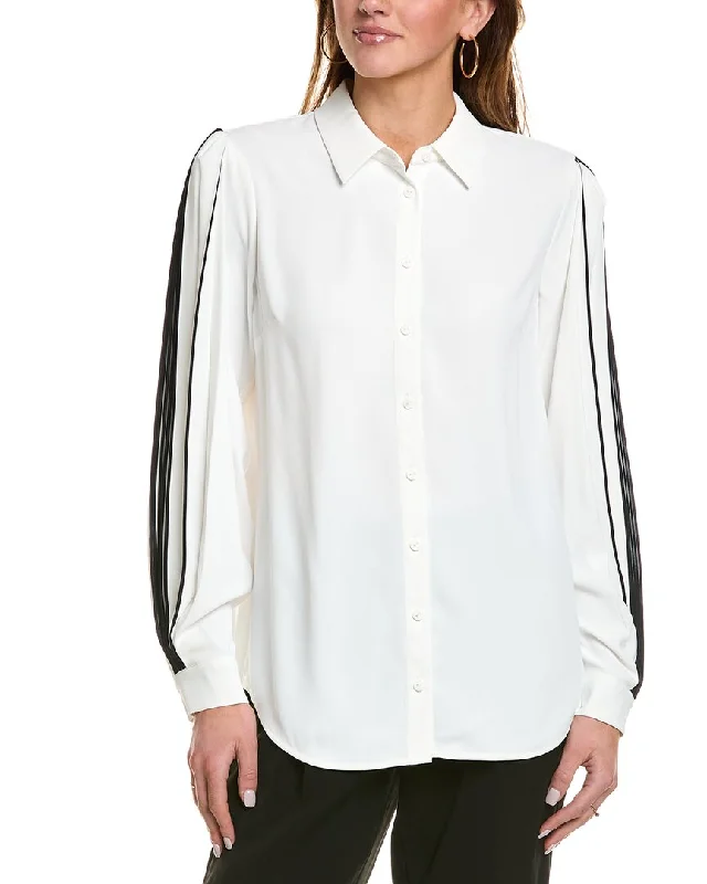 Ribbed Cuff ShirtsElie Tahari The Landon Blouse