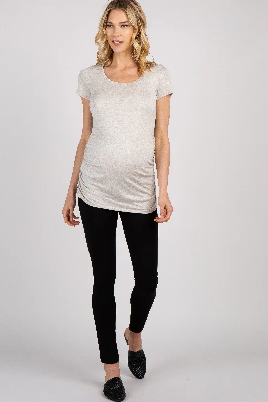 PinkBlush Black Skinny Maternity PantsElastic-waist