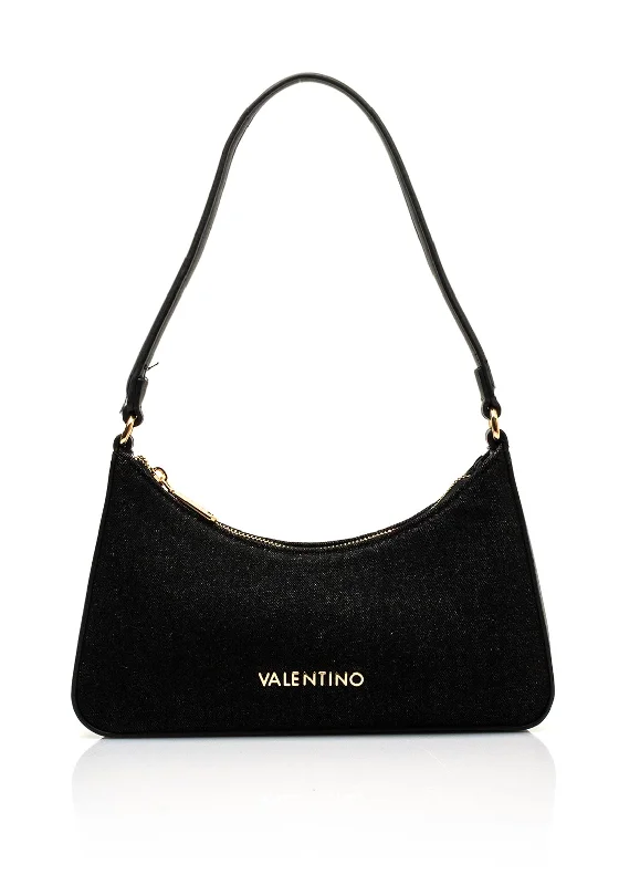 Valentino Kelly Denim Baguette Shoulder Bag, Denim BlackDenim finishing