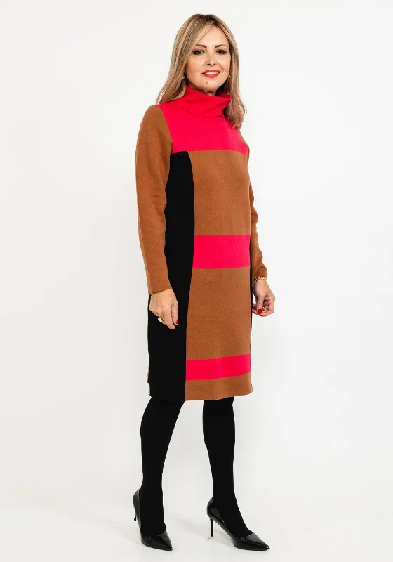 Micha Colour Block Fine Knit Jumper Dress, MultiOff-the-shoulder Dress