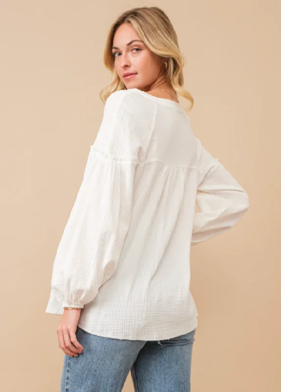 Peplum ShirtsShoreline Breeze Blouse | COZY CO. *30A JANUARY PREORDER