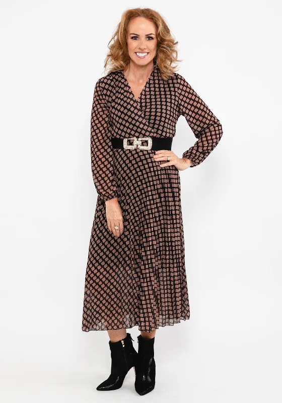 Seventy1 One Size Square Print Maxi Dress, BrownTulle Dress