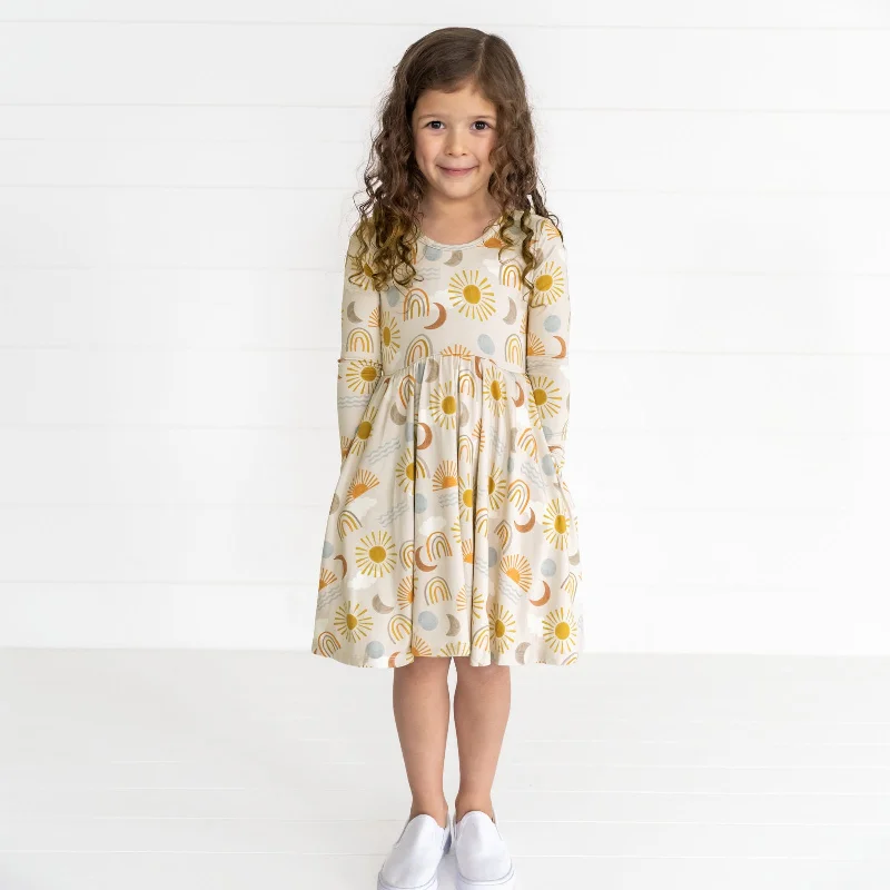 Desert Sunrise Twirl DressFleece-lined Dress