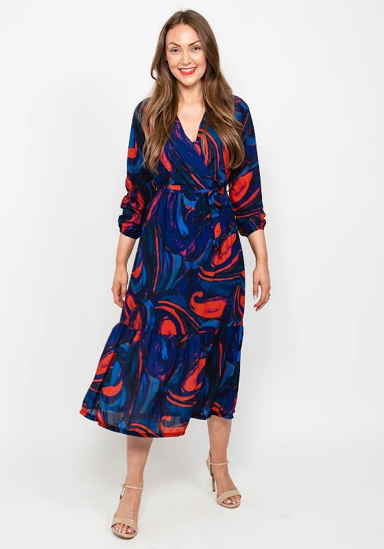 Kate & Pippa Boho Swirl Maxi Dress, Deep Purple MultiUniform Dress