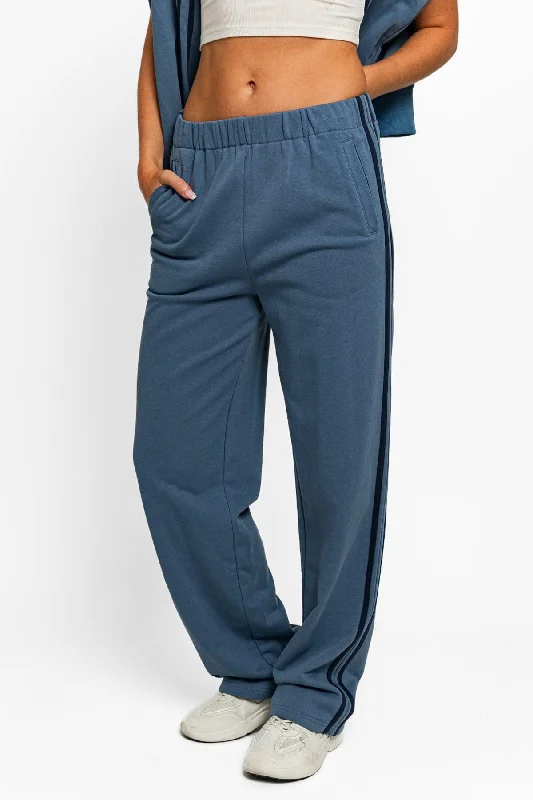 High Waisted Side Stripes Straight Track SweatpantsDrawstring Pants