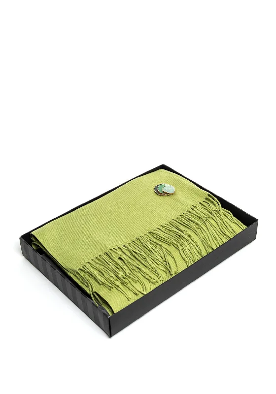 Serafina Collection Pashmina Brooch Gift Set, Kiwi