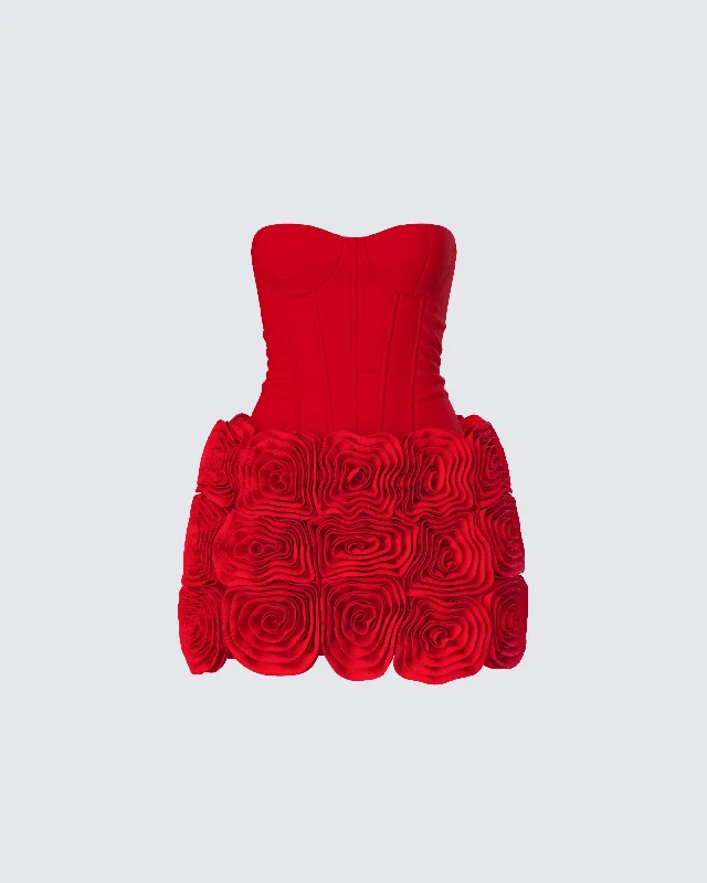 Tayah Red Rosette Set