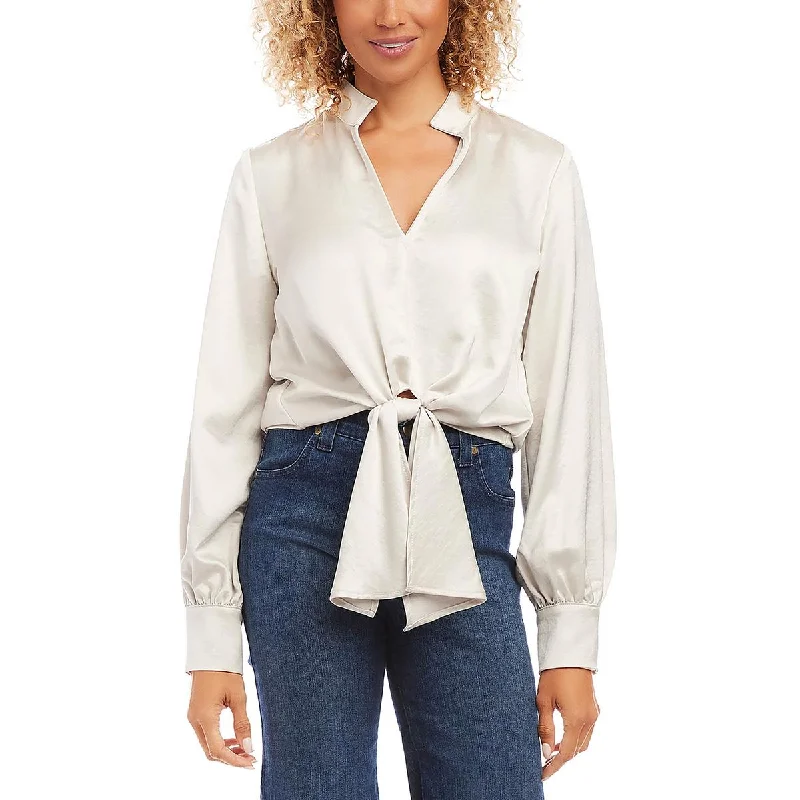 Luxury ShirtsWomens Solid Polyester Blouse