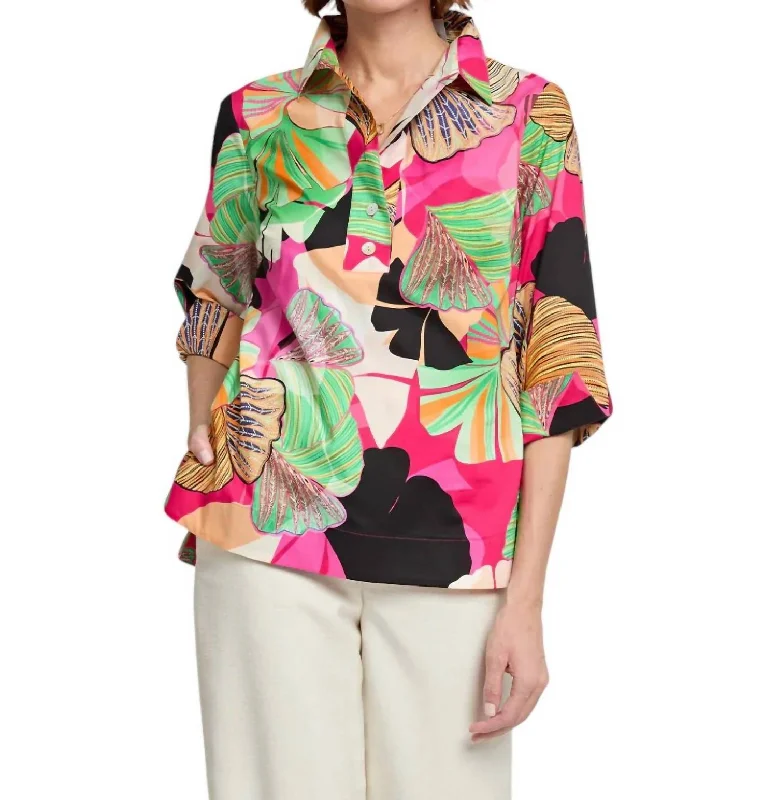 Limited Edition ShirtsCharlotte Blouse In Gingko Print