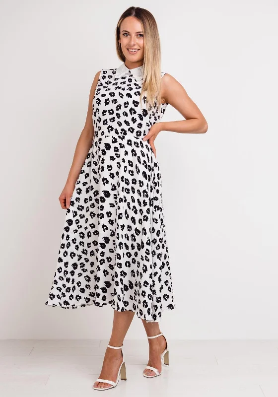 Seventy1 Monochrome Print Midi Dress, WhiteBridal Gown