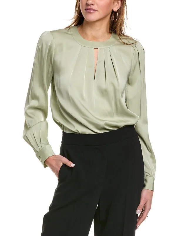 Retro ShirtsElie Tahari The Bethany Silk-Blend Blouse