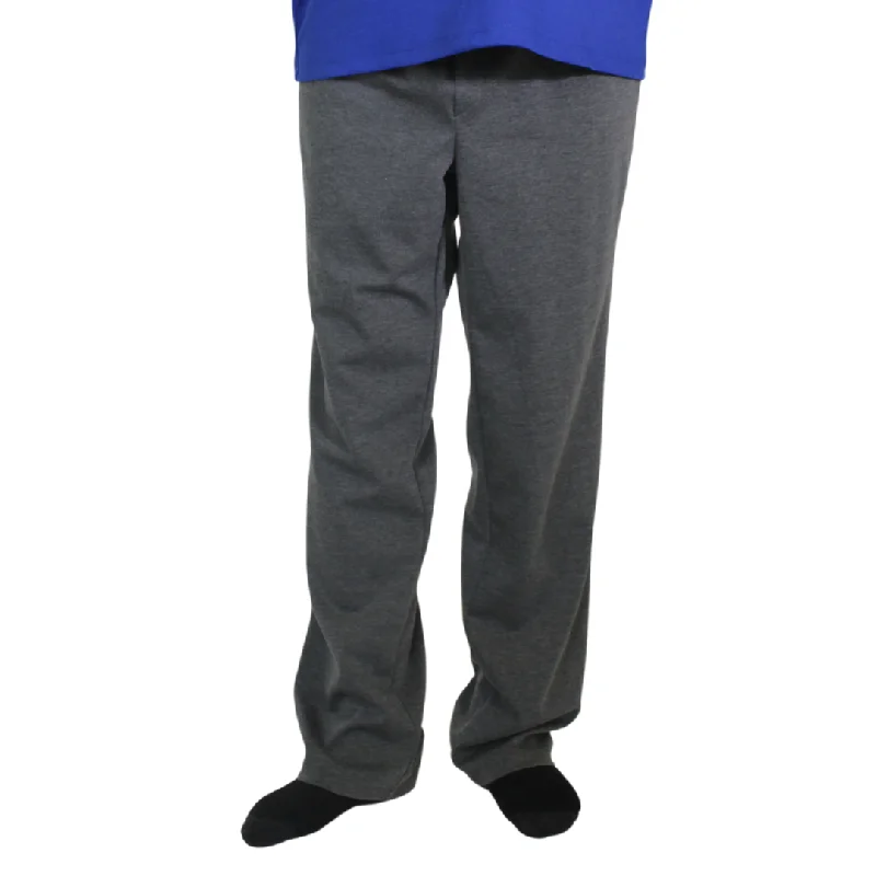 Adaptive Men's Cozy Knit Open Back Pants - GreyStirrup Pants