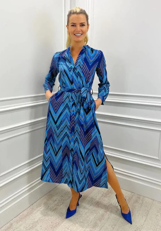 Kate & Pippa Capri Shirt Midi Dress, Blue MissoniSheer Dress