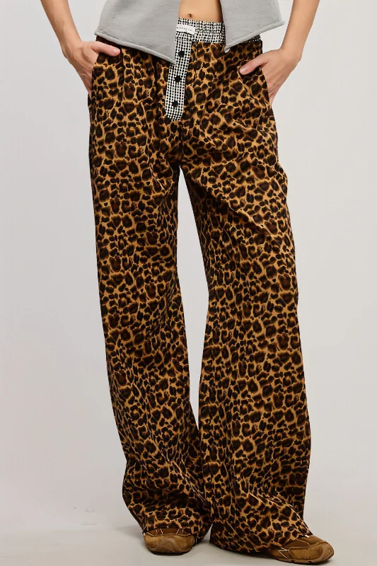 I Got Mine Leopard PantsEmbroidered Pants