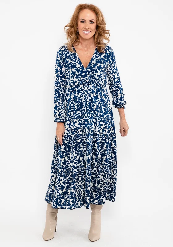 Seventy1 Printed Maxi Dress, Blue & WhiteEvening Dress