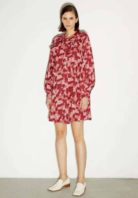 Birelin Abstract Print Smock Dress, RedPrairie Dress