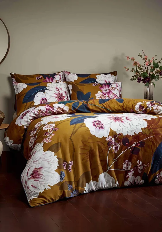 Riva Paoletti Botanical Gardens Kyoto Piped Duvet Cover Set , Multi-Coloured