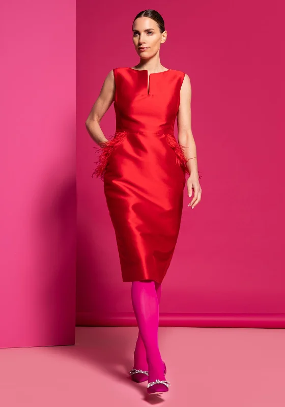 Caroline Kilkenny Evelyn Dress, RedSlit Dress