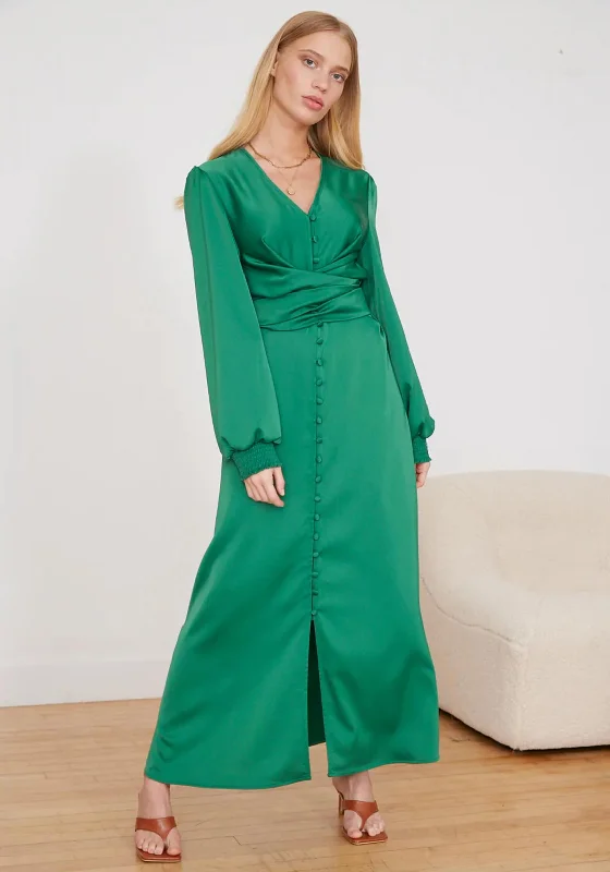 Jovonna Musa A Line Maxi Dress, GreenMidi Dress