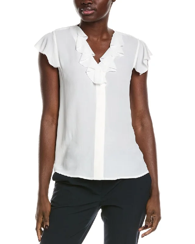 Silk ShirtsBrooks Brothers Ruffle Blouse