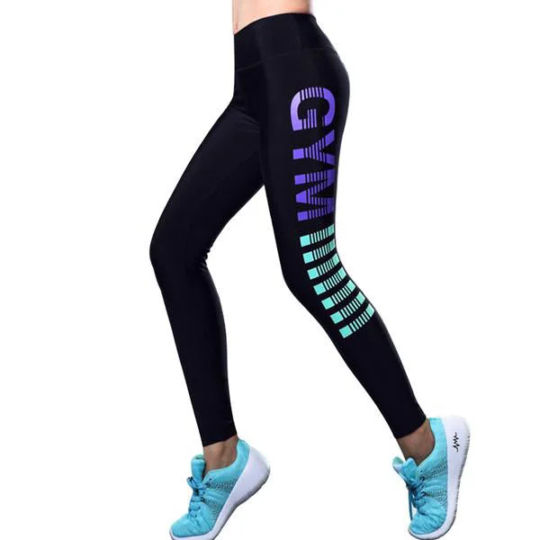 Letter Printed Fitness Yoga PantsHarem Pants